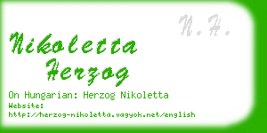 nikoletta herzog business card